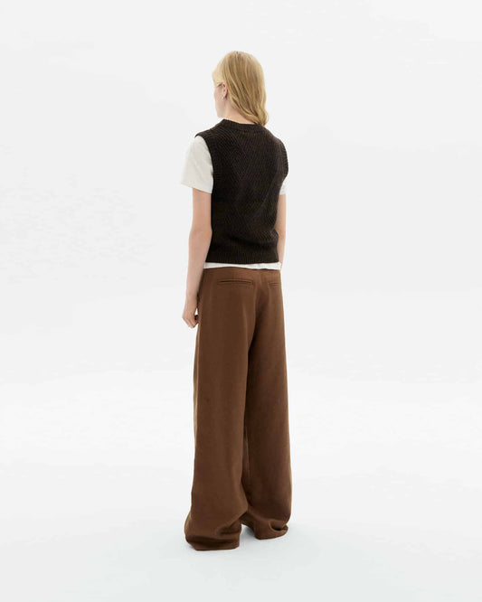 Brown kaia knitted vest