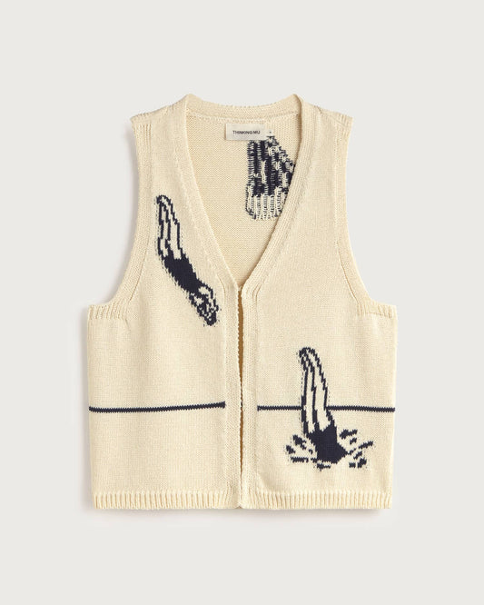 Swimmers ecru Robbie knitted vest