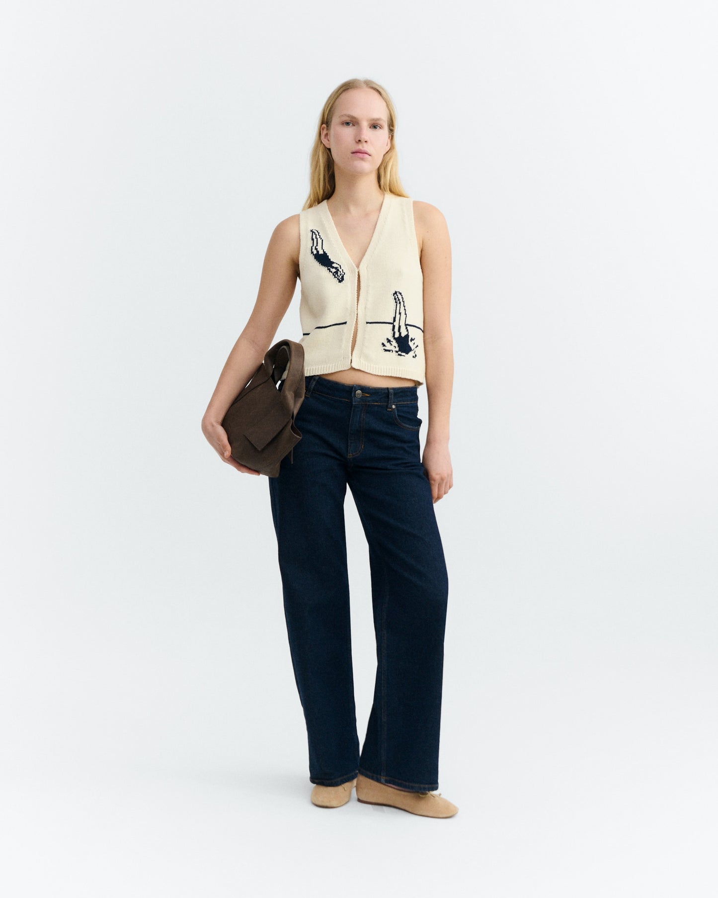 Swimmers ecru Robbie knitted vest