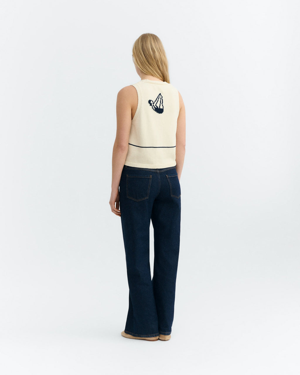 Swimmers ecru Robbie knitted vest
