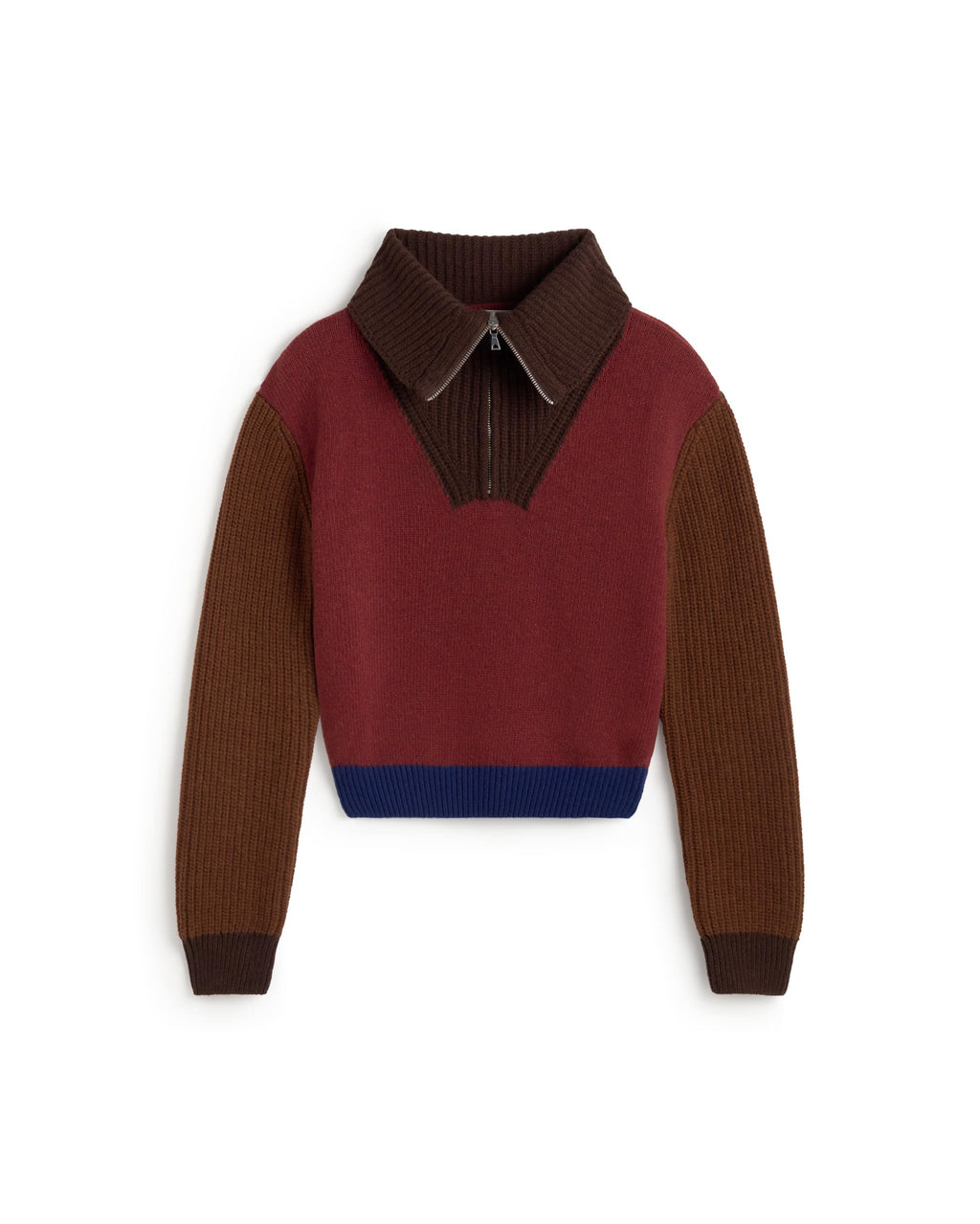 Brown block tanit knitted sweater