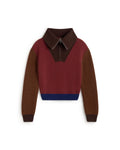 Brown block tanit knitted sweater