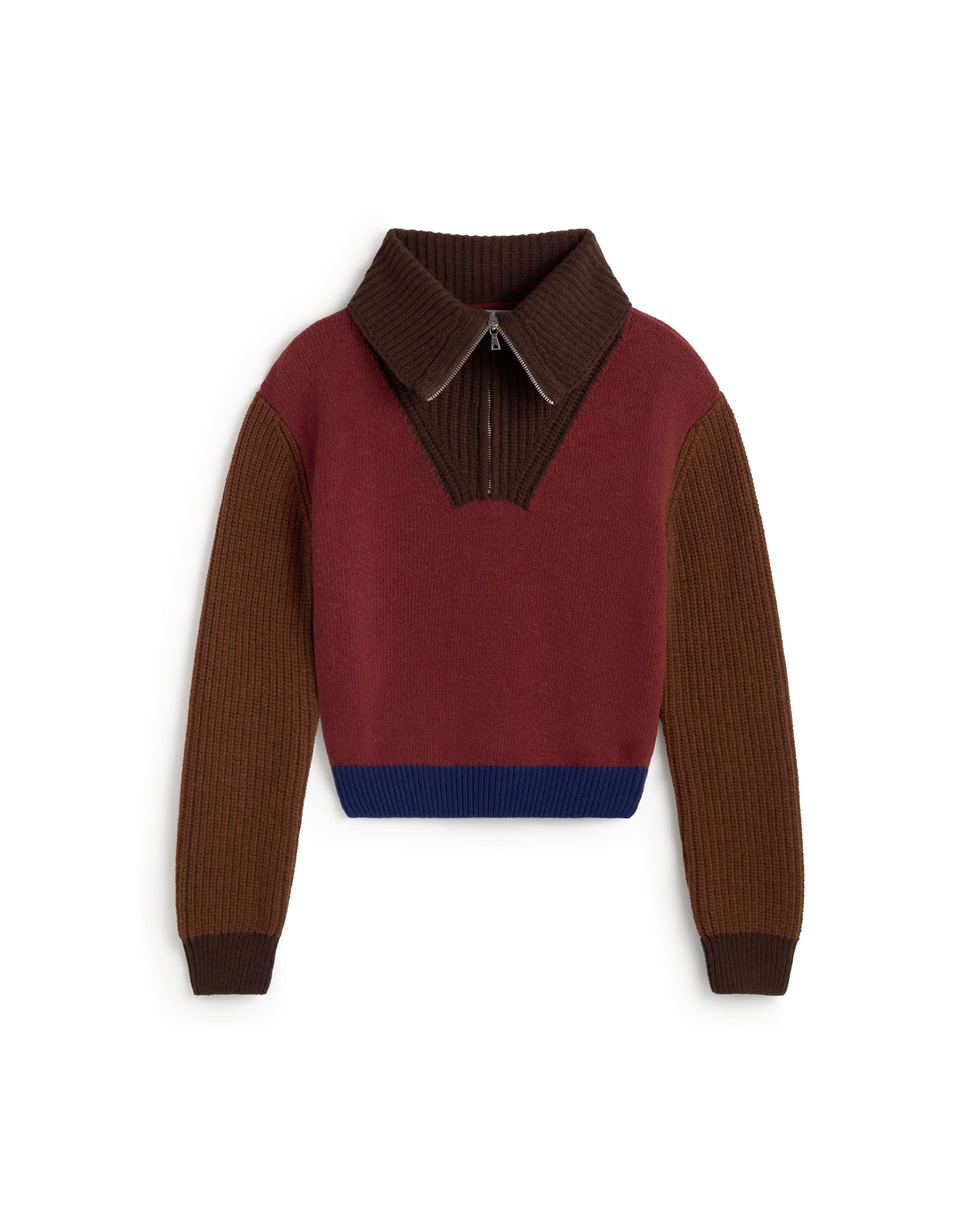 Brown block tanit knitted sweater