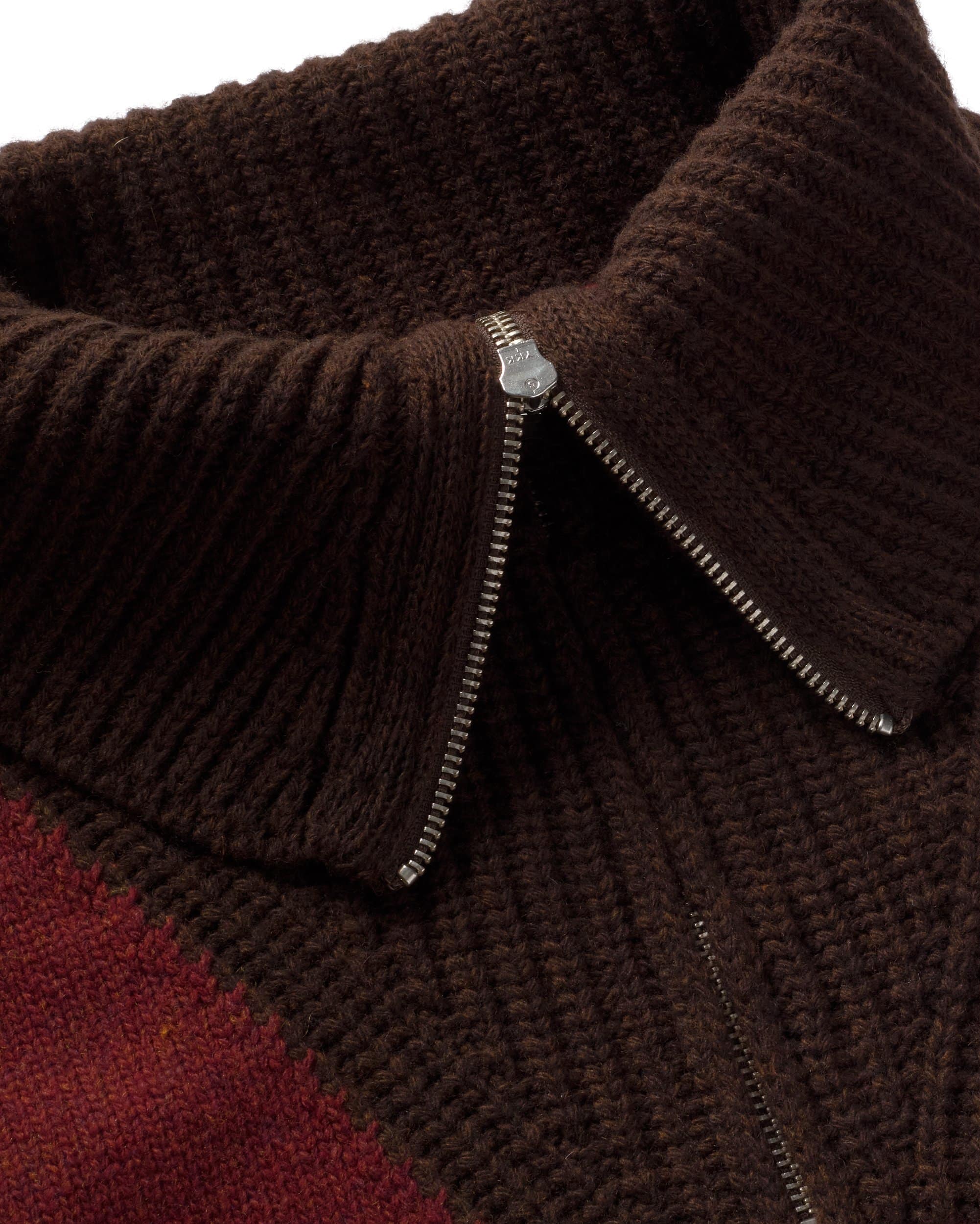 Brown block tanit knitted sweater