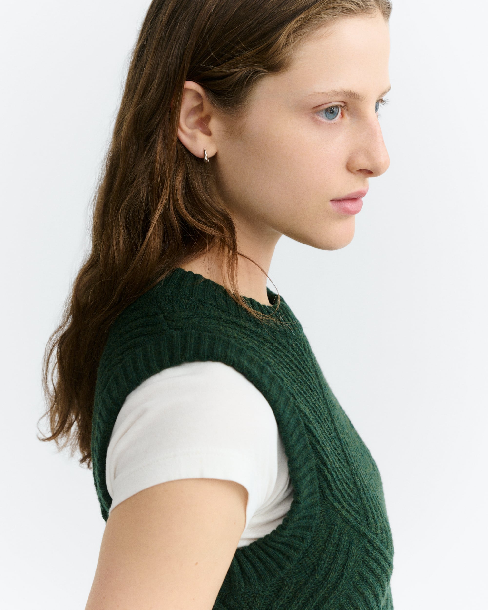 Green kaia knitted vest