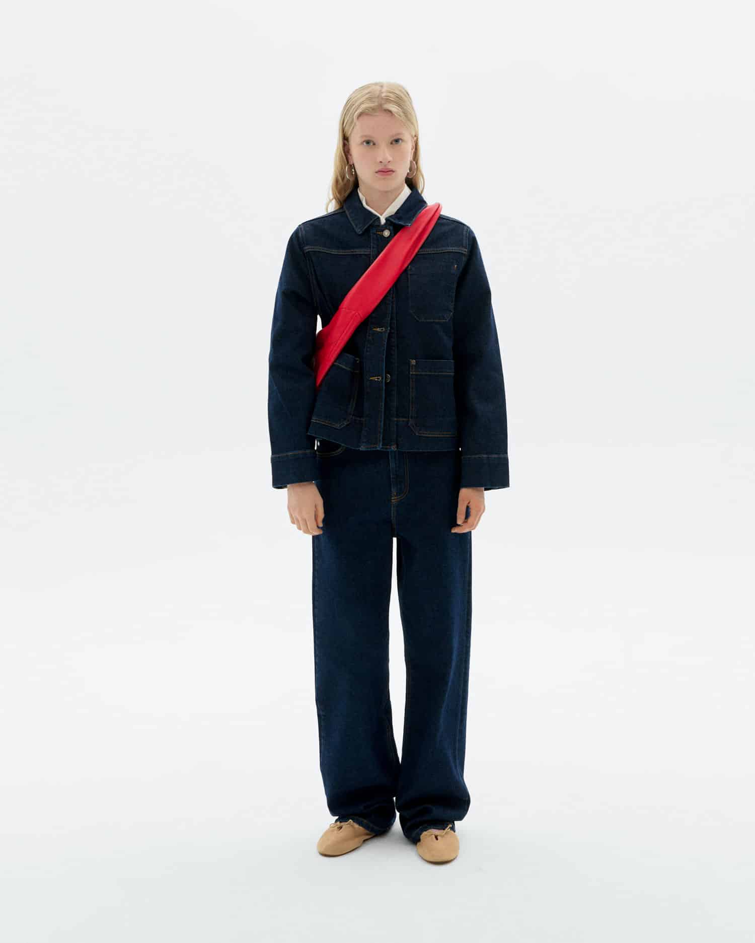 Dark clean denim theresa pants