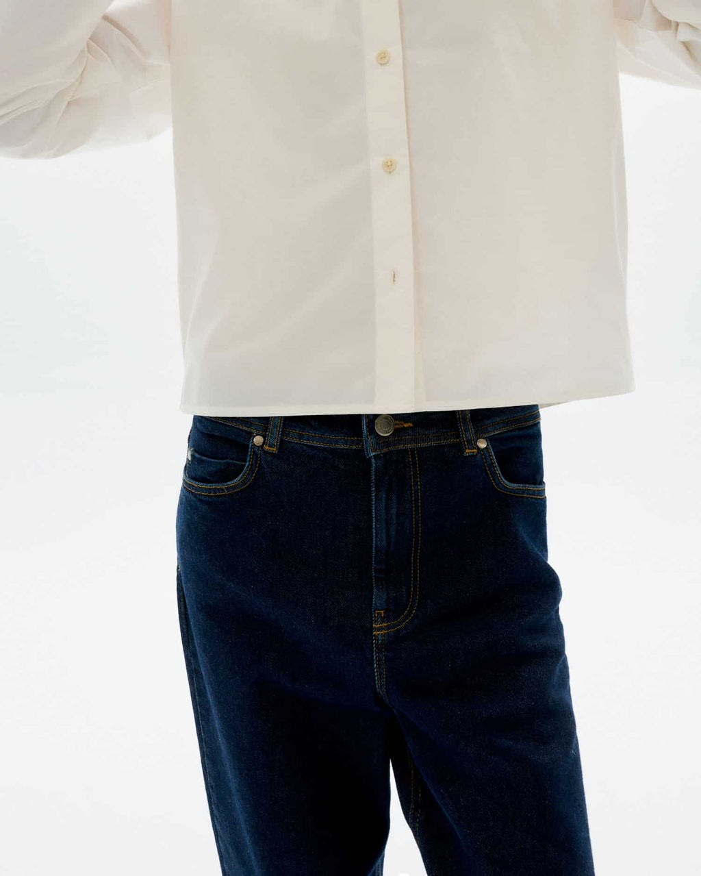 Dark clean denim theresa pants