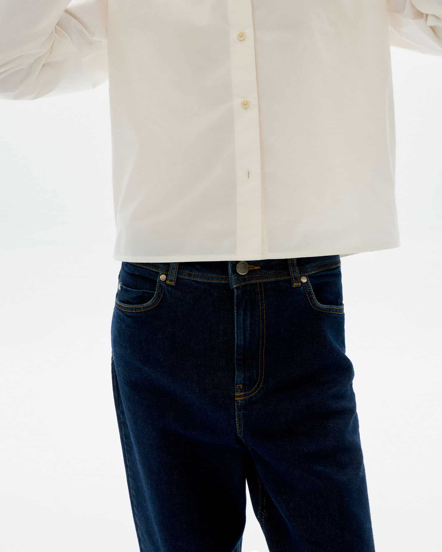 Dark clean denim theresa pants