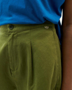 Forest green hemp narciso shorts