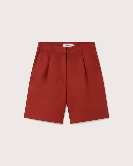 Orange red hemp lia shorts