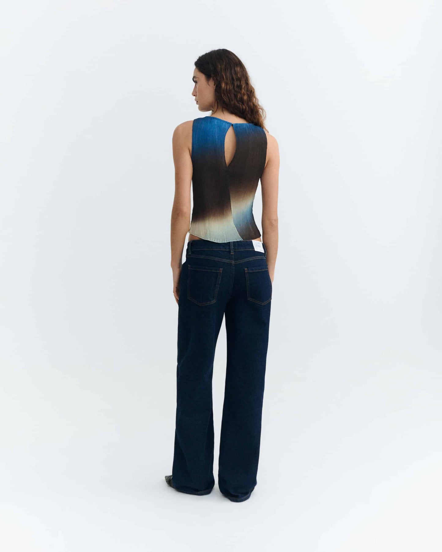 Glass Pleated Dora Top