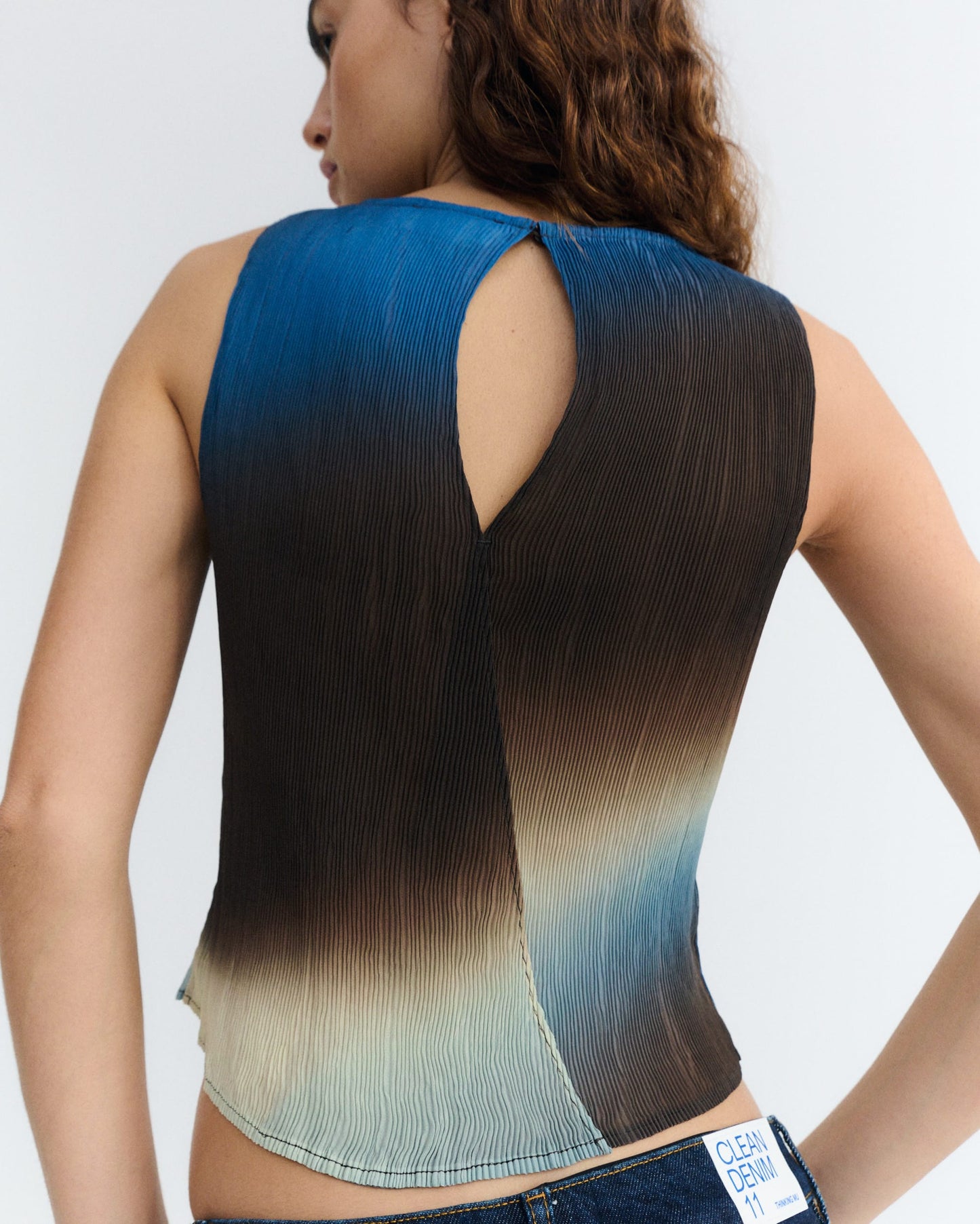 Glass Pleated Dora Top