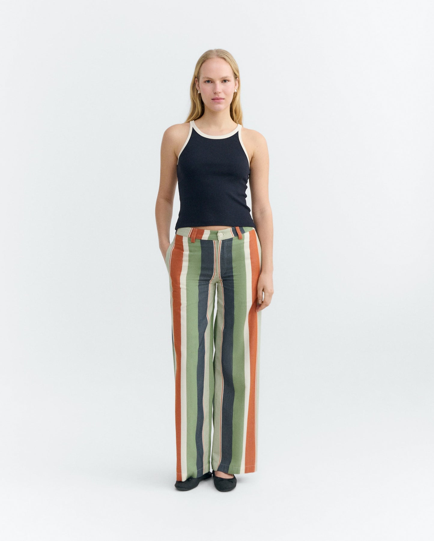 Navy Pannacota Contrast Harriet Top