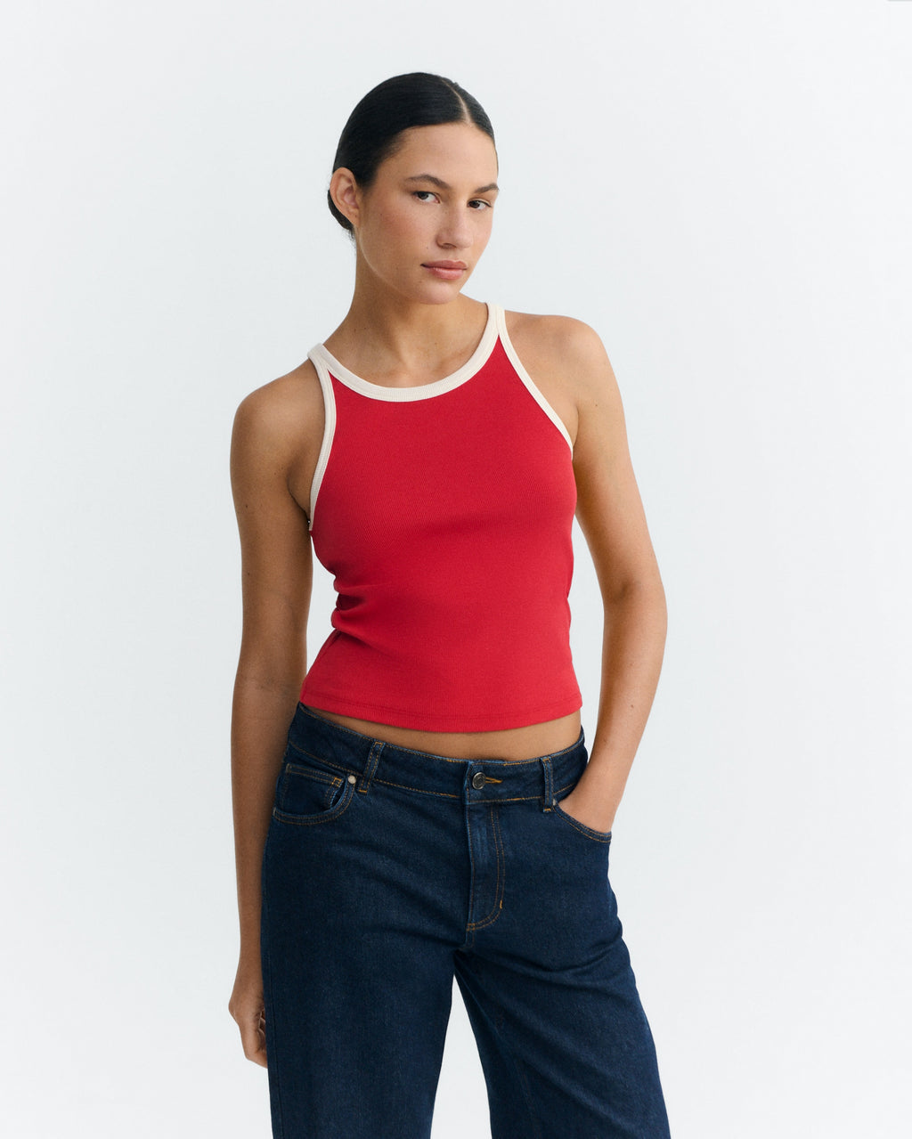 Clavel Pannacotta Contrast Harriet Top