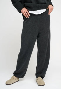 Yours knit pants charcoal melange