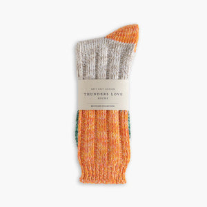 Charlie collection orange and green socks