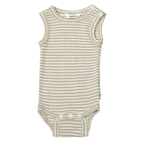 Body without sleeves beige stripe